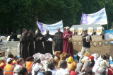 Aylesford Friars with Bishop Richard Chartres and Mark Dowd  addressing crowds