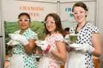  A trio of 1950s housewives helped launch Progressio’s Just Add Water campaign last week. Picture: Geoff Crawford / Progressio