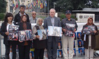 Fr Frank at a Camp Ashraf protest in Geneva