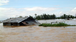 one of many homes washed away