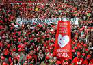 demonstrators in Madrid - image D Falco