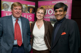 Ed Stourton, Christine Allen, Professor Munasinghe