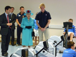 Queen sees state-of-the-art gym Pic: JS/ICN