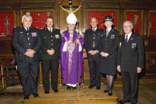 Commander Nick Bracken (Met Police), Chief Constable Martin Richards (Sussex Police), Bishop Stack, Commander Pat Rice(City of London Police), Assistant Commissioner Rose Fitzpatrick (Met Police), Patrick Somerville, CPG Chairman