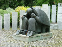 Statue commemorating Pope John Paul II's visit to Maynooth