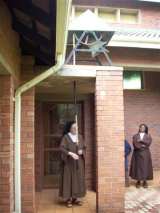   Carmelite nuns ring bells in Capetown, South Africa - many other churches joined in.  