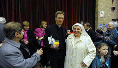 Fr Andy with Parish Sister Hanna Murray. Picture by Francis Fernandes