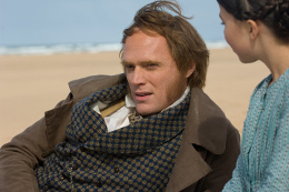 Movie still: Paul Bettany and Martha West as Darwin and his daughter