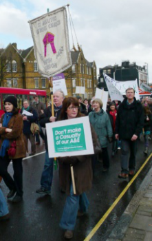 St Mellitus parishioners march to save hiospital (picture by Christy Lawrance) 