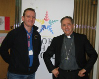 James Parker with Archbishop of Vancouver, Most Rev Michael Miller