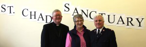 Archbishop  Longley with Major Samuel Edgar,  and Sister Margaret Walsh