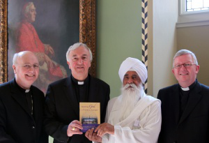 Archbishop Nichols, Bhai Sahib Mohinder Singh, Archbishop McDonald, Archbishop Longley Picture: Peter Jennings