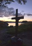 Lough Derg cross at dawn
