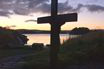 Lough Derg cross at dawn 
