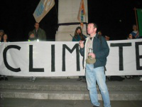 Mark Dowd addresses rally at St Martin-in-the-Fields