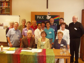 Pax Christi's Executive with Bishop Malcolm McMahon