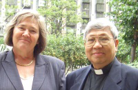MP Claire Short with Bishop Dinualdo Gutierrez