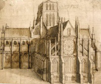 Old St Paul's Cathedral by Wenceslaus Hollar