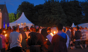 Prayers by candlelight Pic: J Lopuszynski