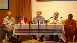 Panel chaired by John Vidal with Patrick Mulvany, Alison Austin, David Howlett, Vandana Shiva