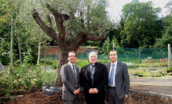 Archbishop Conti with Director of Communications Ronnie Convery, Italian Honorary Consul Leandro Franchi,