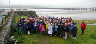 Walkers at Morecambe Bay