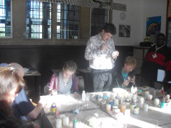 Preparing candles for Reconciliation service