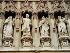 Gallery of 20th century martyrs, Westminster Abbey: Mother Elizabeth of Russia, Revd. Martin Luther King, Archbishop Óscar Romero,  Pastor Dietrich Bonhoeffer