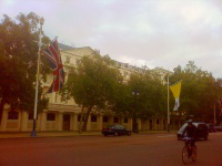 Papal flags on The Mall