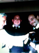 Pope Benedict meets Pushkin with Fr Anton