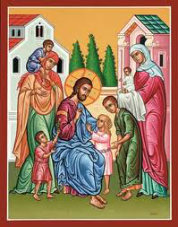 Icon: Jesus blesses the children