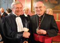 Hon Justice Nicolas Bratza with Bishop Stack