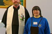  Fr Antony Lester, Prior of the Carmelite Friars in York, with Patricia Wilson, leader of  Newcastle Lay Carmelite Community.