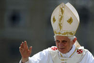 Pope Benedict during Edinburgh visit