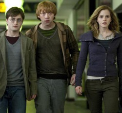 Daniel Radcliffe, Rupert Grint, Emma Watson in the latest Harry Potter adventure