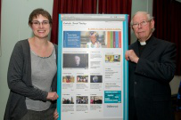 Christine Allen, Executive Director of Progressio with Bishop John Hine of Southwark Archdiocese