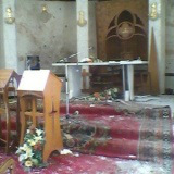 After the attack: Our Lady of Salvation Cathedral