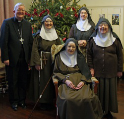 Archbishop Bernard with the community