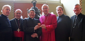 Archbishop Nichols, Bishops Longley & Hopes, with former Anglican Bishops Burnham, Newton & Broadhurst on 15 January 