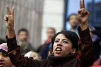 Egyptian demonstrator - pic AsiaNews