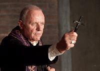 Antony Hopkins plays an exorcist in The Rite