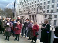 Peace prayers outside MoD