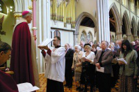 Bishop Crispian receives Candidates