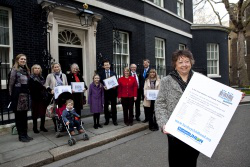 Presenting petition - photo by Andrew Baker