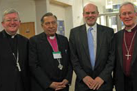 Archbishop Longley; Bishop Alexander John Malik; Professor David Eastwood, Vice Chancellor, Birmingham University; Bishop Urquhart. Picture - Peter Jennings