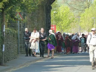 Jesus escorted up Kirkgate from Garden of Gethsemane by guards (Christian Motorcyclists' Association)