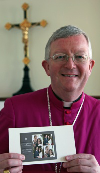 Archbishop Longely - with new Royal Wedding stamps.