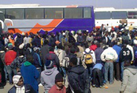 Migrant workers fleeing Libya