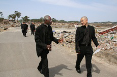 Cardinal Sarah with Fr Daisuke Narui, Executive Director, Caritas Japan