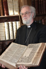 Dr Williams with 1611 edition of King James Bible